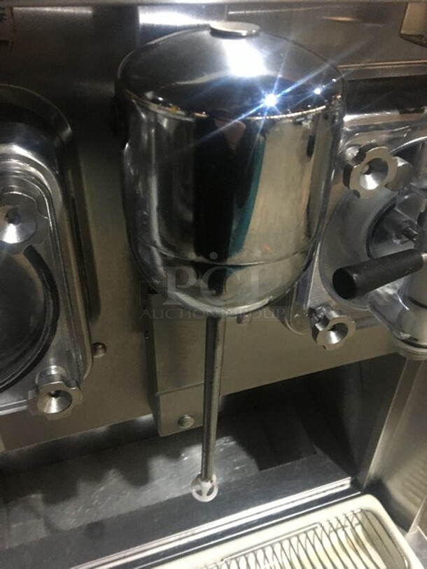 Taylor Commercial Floor Style 2 Flavor Frosty/Coolatta/Slushy Making Machine! With Milkshake Mixing Attachment! All Stainless Steel! Model 342D27 Serial K6018938! 208/230V 1Phase! On Commercial Casters! - Image 8 of 11