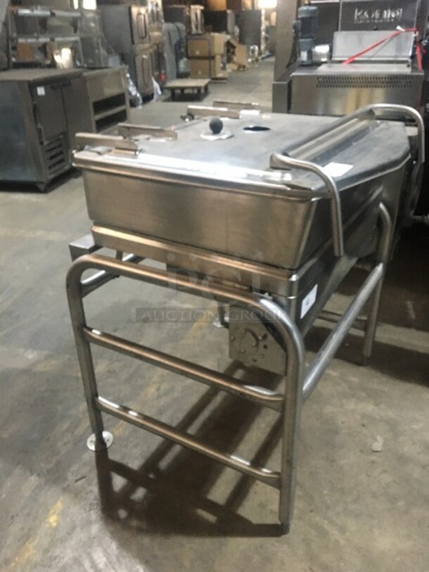 Market Forge Commercial Electric Powered Tilted Braising Pan/Skillet! Model 1000! All Stainless Steel! 208V 3 Phase! On Legs! - Image 2 of 8