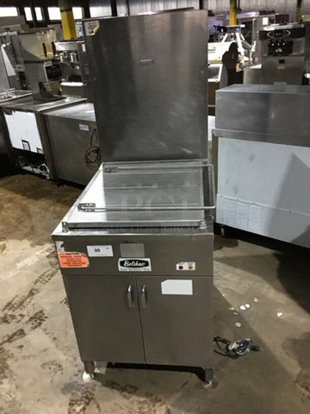 Amazing! Belshaw Natural Gas Powered Commercial Donut Deep Fat Fryer! Model 718TCG! All Stainless Steel! On Legs!
