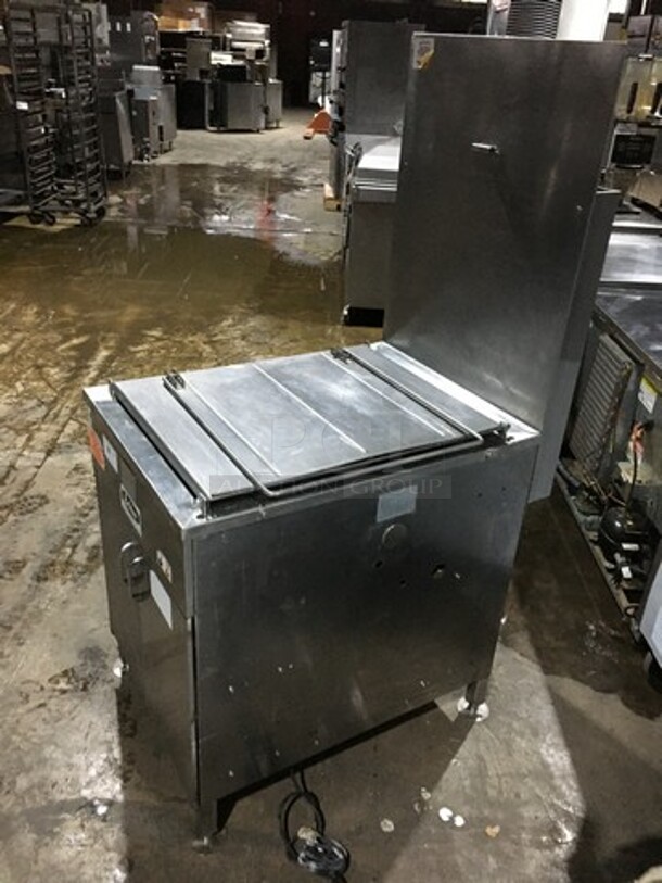 Amazing! Belshaw Natural Gas Powered Commercial Donut Deep Fat Fryer! Model 718TCG! All Stainless Steel! On Legs!
 - Image 2 of 11