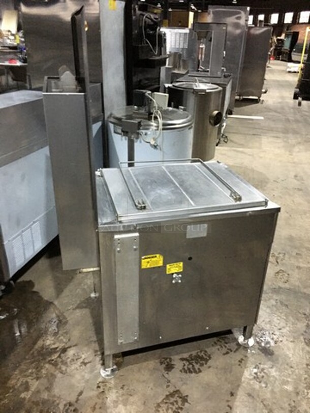 Amazing! Belshaw Natural Gas Powered Commercial Donut Deep Fat Fryer! Model 718TCG! All Stainless Steel! On Legs!
 - Image 3 of 11