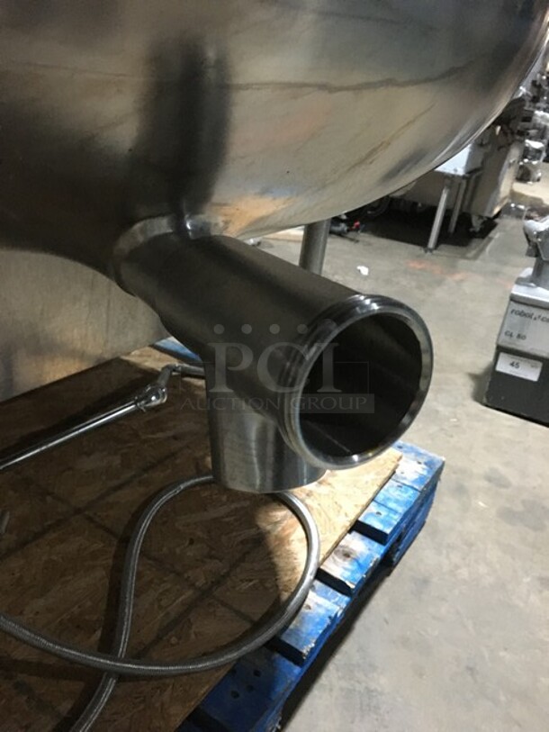 Cleveland Commercial Natural Gas Powered Floor Style Tilted Soup Kettle! All Stainless Steel! On Legs! - Image 7 of 10