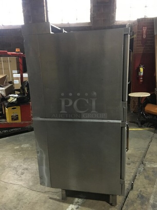 Vulcan Snorkel Commercial Natural Gas Powered Double Convection Oven! With View Through Doors! All Stainless Steel! Model SG1010B Serial 481068926MR! On Legs! 2 X Your Bid! Makes One Unit! - Image 2 of 11