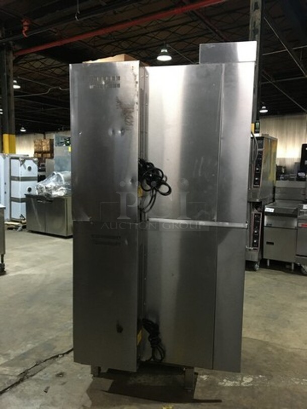 Vulcan Snorkel Commercial Natural Gas Powered Double Convection Oven! With View Through Doors! All Stainless Steel! Model SG1010B Serial 481068926MR! On Legs! 2 X Your Bid! Makes One Unit! - Image 4 of 11
