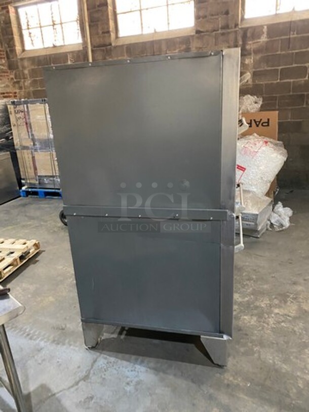 NICE! Vulcan Commercial Natural Gas Powered Double Deck Baking/Roasting/Pizza Oven! All Stainless Steel! Model 7016A1T Serial 541002821! All Stainless Steel! On Legs! 2 X Your Bid! Makes One Unit! - Image 3 of 11