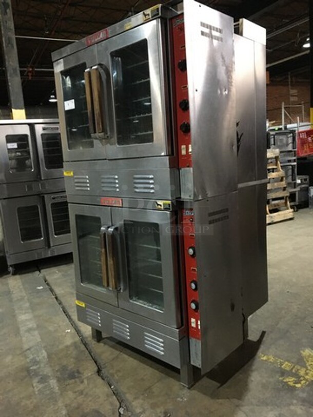 Vulcan Snorkel Commercial Natural Gas Powered Double Convection Oven! With View Through Doors! All Stainless Steel! Model SG1010B Serial 481068926MR! On Legs! 2 X Your Bid! Makes One Unit! - Image 10 of 11
