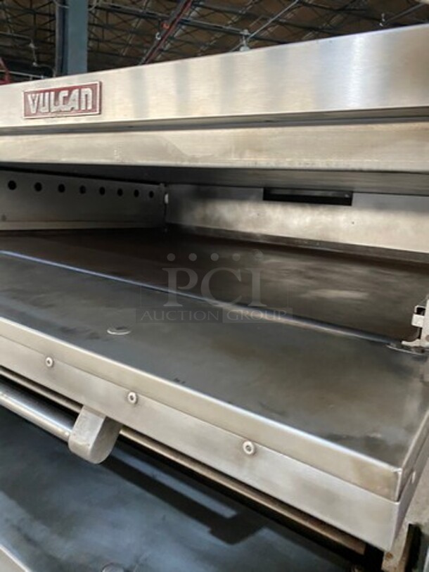 NICE! Vulcan Commercial Natural Gas Powered Double Deck Baking/Roasting/Pizza Oven! All Stainless Steel! Model 7016A1T Serial 541002821! All Stainless Steel! On Legs! 2 X Your Bid! Makes One Unit! - Image 6 of 11