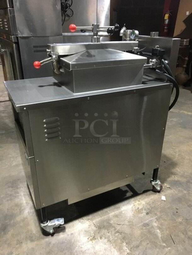 FAB! 2019 NEW NEVER USED! Shineho Equipment Electric Powered Pressure Fryer! Model P007! With Oil Filter System! On Casters! - Image 2 of 12