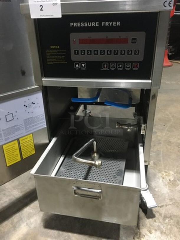 FAB! 2019 NEW NEVER USED! Shineho Equipment Electric Powered Pressure Fryer! Model P007! With Oil Filter System! On Casters! - Image 9 of 12