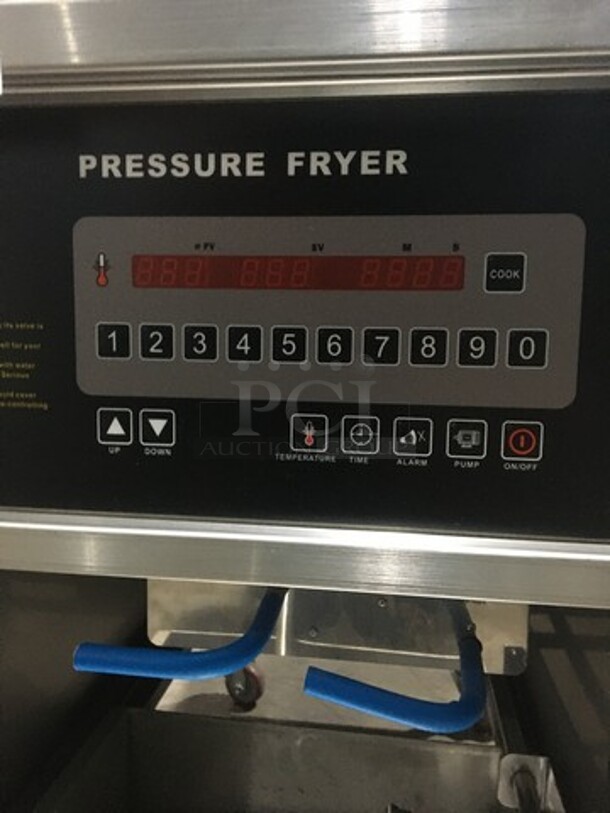 FAB! 2019 NEW NEVER USED! Shineho Equipment Electric Powered Pressure Fryer! Model P007! With Oil Filter System! On Casters! - Image 10 of 12
