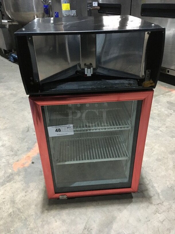 Rockstar Commercial Countertop Single Door Cooler Merchandiser! With Poly Coated Racks! Model CTM32L!