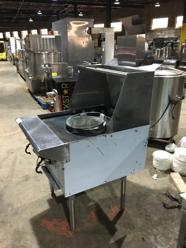 All Stainless Steel Natural Gas Powered Floor Style Single Burner Wok Range! On Legs!
 - Image 2 of 8
