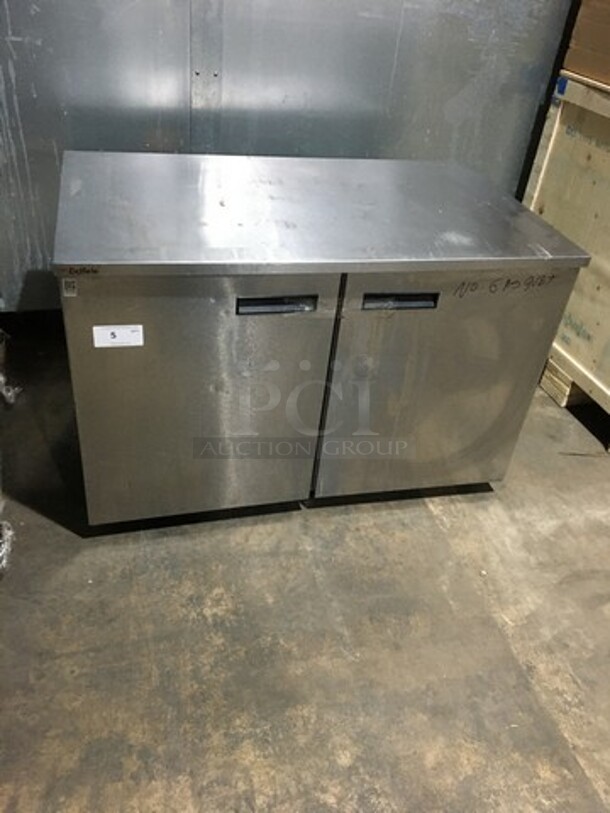 Delfield Commercial 2 Door Refrigerated Lowboy/Worktop Cooler! With Poly Coated Racks! All Stainless Steel! Model UC4048STAR Serial 1406162000124! 115V 1Phase! On Commercial Casters! - Image 1 of 9