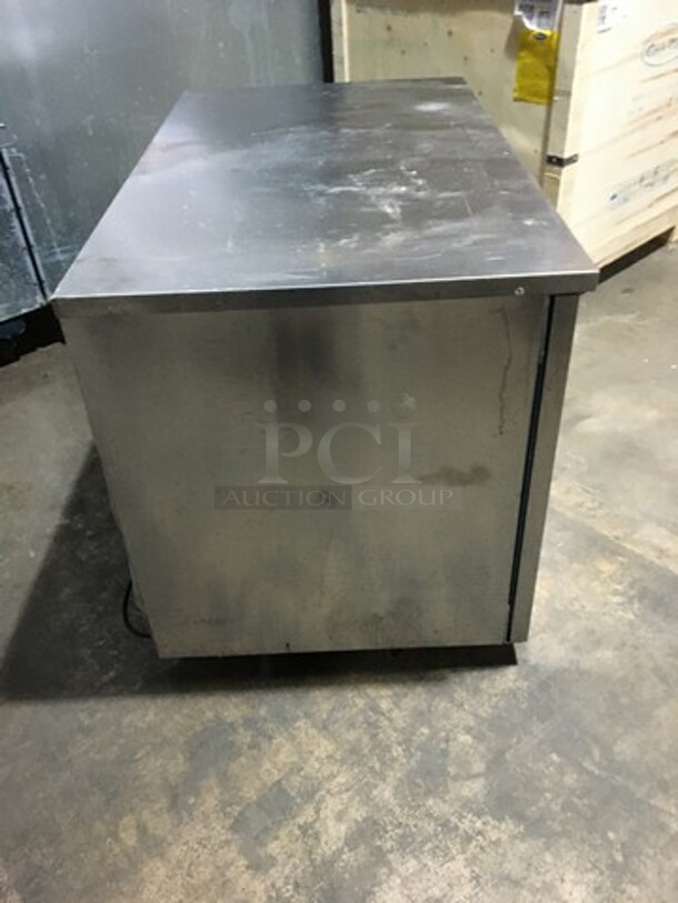 Delfield Commercial 2 Door Refrigerated Lowboy/Worktop Cooler! With Poly Coated Racks! All Stainless Steel! Model UC4048STAR Serial 1406162000124! 115V 1Phase! On Commercial Casters! - Image 2 of 9