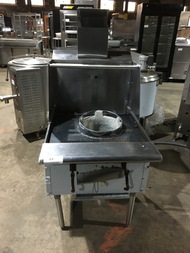 All Stainless Steel Natural Gas Powered Floor Style Single Burner Wok Range! On Legs!
 - Image 8 of 8