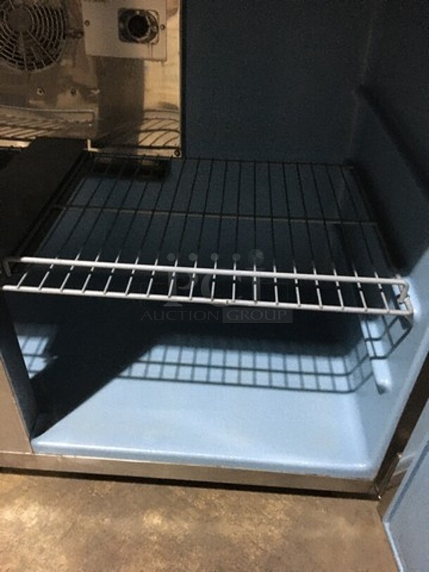 Delfield Commercial 2 Door Refrigerated Lowboy/Worktop Cooler! With Poly Coated Racks! All Stainless Steel! Model UC4048STAR Serial 1406162000124! 115V 1Phase! On Commercial Casters! - Image 6 of 9