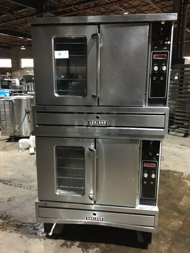 Sweet! Garland Electric Powered Double Deck Convection Oven! With Metal Racks! With One View Through Door & One Solid Door! Model TTE4! 230V 3Phase! On Legs! 2 X Your Bid! Makes 1 Unit!