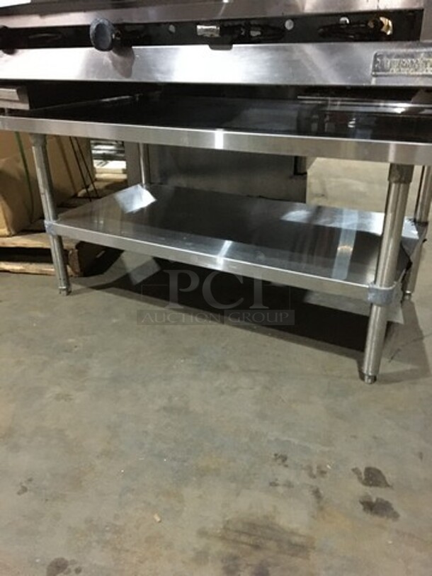 AMAZING! Therma Tek Commercial Natural Gas Powered Flat Griddle! With Back & Side Splashes! On Equipment Stand! With Underneath Storage Space! All Stainless Steel! On Legs! - Image 7 of 9