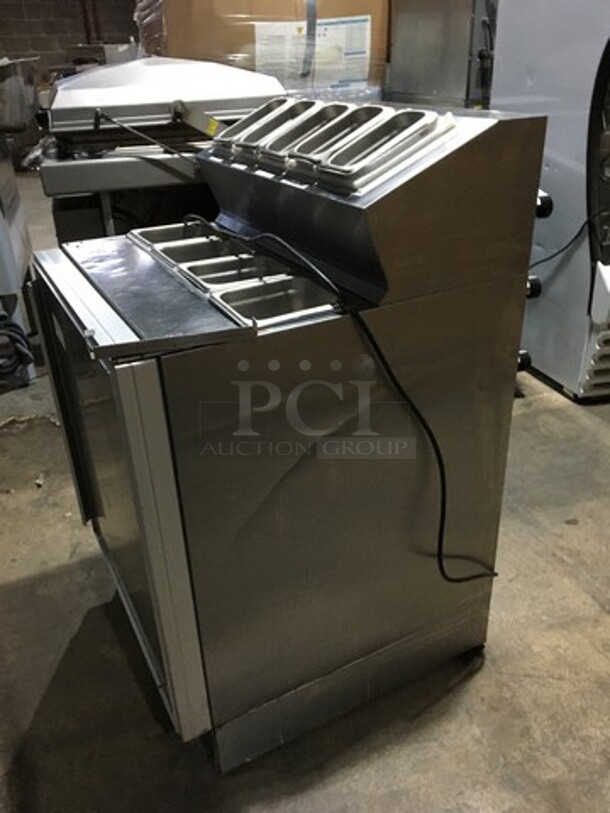Silver King Commercial Refrigerated Prep Table! With Topping Rail! With Single Door Storage Space Underneath! All Stainless Steel! Model SKF2A Serial SBCL144354A! 115V! - Image 2 of 10