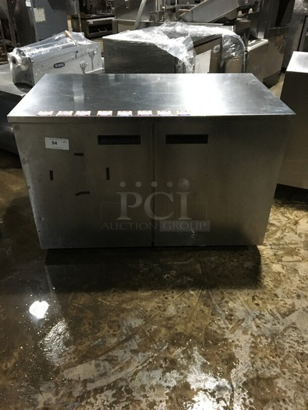 Delfield Commercial 2 Door Refrigerated Lowboy/Worktop Cooler! With Poly Coated Racks! All Stainless Steel! 