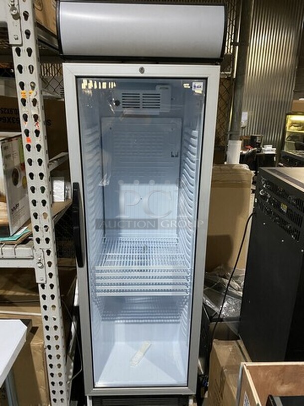 	Brand New! 2019 In The Box SLK One Door Reach Cooler Merchandiser! Model 374 Canopy! With LED Lights! On Back Casters! - Image 3 of 8