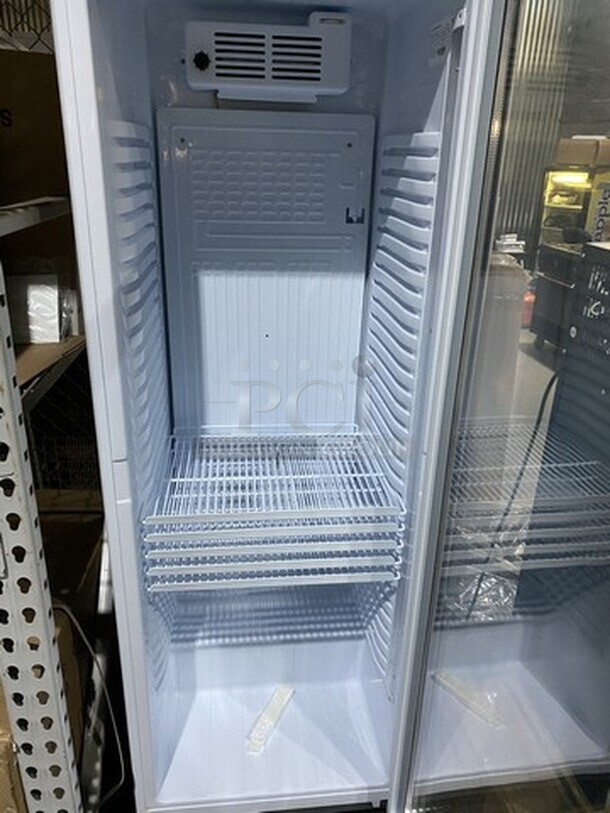 	Brand New! 2019 In The Box SLK One Door Reach Cooler Merchandiser! Model 374 Canopy! With LED Lights! On Back Casters! - Image 4 of 8