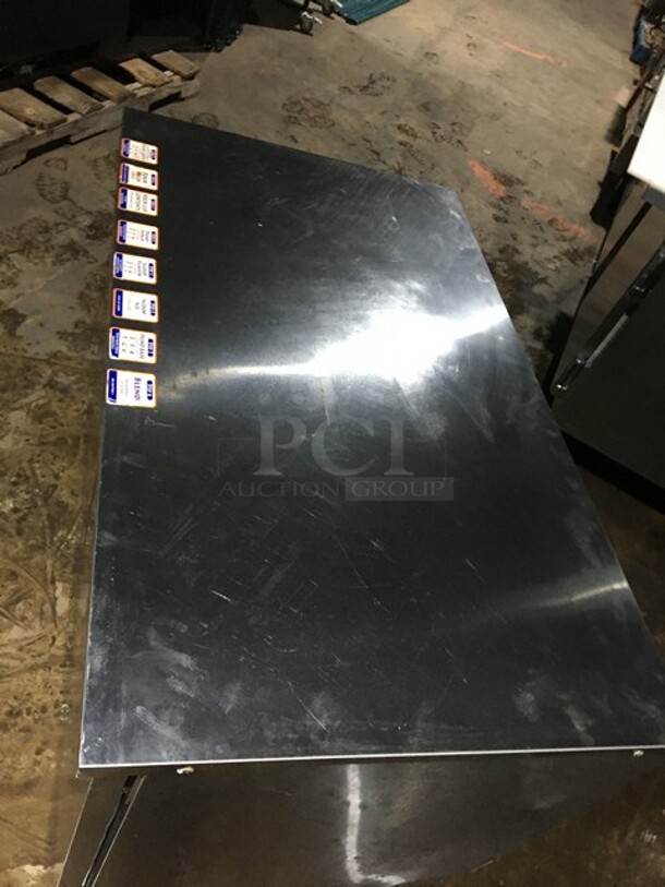 Delfield Commercial 2 Door Refrigerated Lowboy/Worktop Cooler! With Poly Coated Racks! All Stainless Steel!  - Image 7 of 8