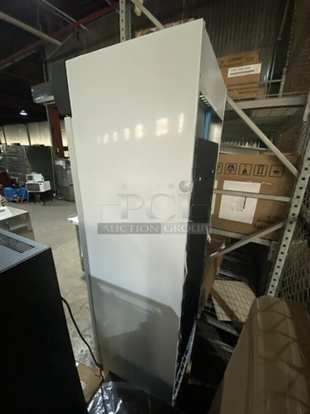 	Brand New! 2019 In The Box SLK One Door Reach Cooler Merchandiser! Model 374 Canopy! With LED Lights! On Back Casters! - Image 7 of 8