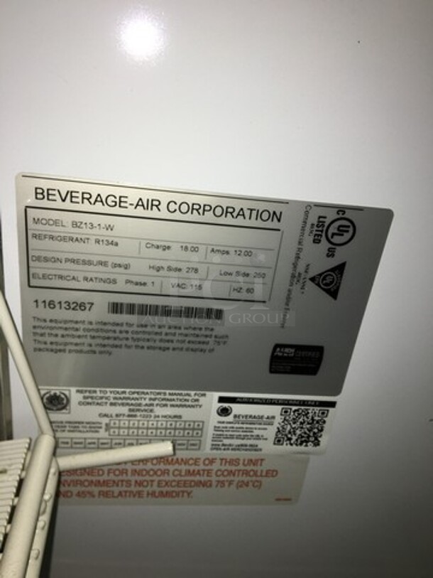 Beverage Air Commercial Refrigerated Open Grab-N-Go Display Case! Model BZ131W Serial 1613267! 115V 1Phase!
 - Image 7 of 8