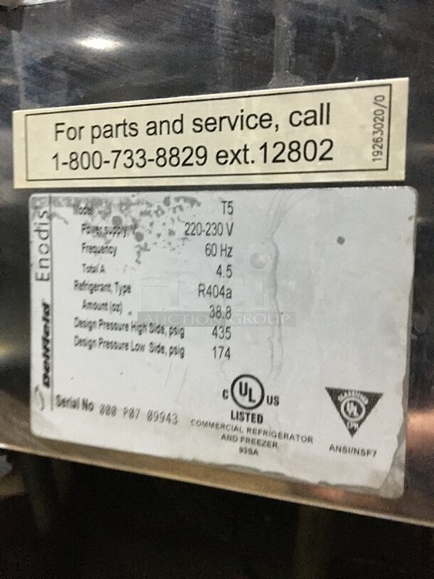 Delfield Commercial Countertop Blast Chiller! Convochill Edition! All Stainless Steel! Model T5 Serial 000P0709943! 220/230V! - Image 8 of 9