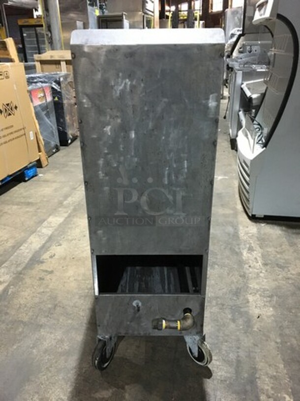 American Range Stainless Steel Natural Gas Powered 3 Burner Deep Fat Fryer! With 2 Metal Baskets! On Casters!
 - Image 3 of 11