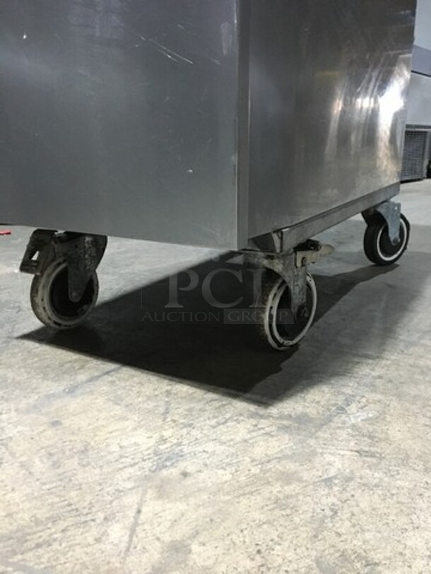 American Range Stainless Steel Natural Gas Powered 3 Burner Deep Fat Fryer! With 2 Metal Baskets! On Casters!
 - Image 9 of 11