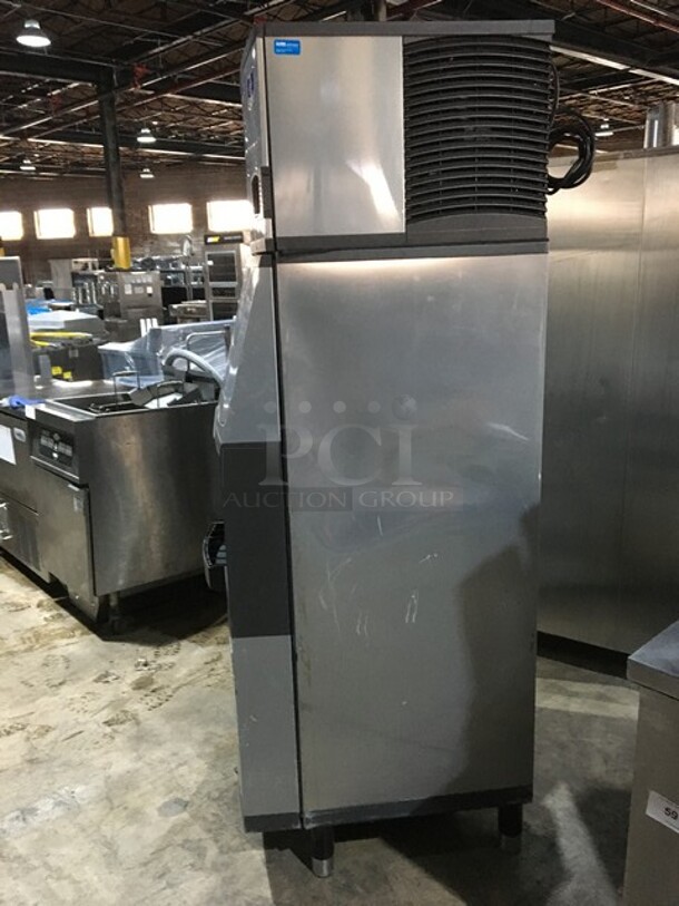 Manitowoc Commercial Ice Making Machine! With Ice Bin/Ice Dispenser! All Stainless Steel! Model ID0303W161 Serial 1120499835! 115V 1Phase! Ice Bin Model SPA310 610188490! 115V 1Phase! On Legs! 2 X Your Bid! Makes One Unit! - Image 2 of 9