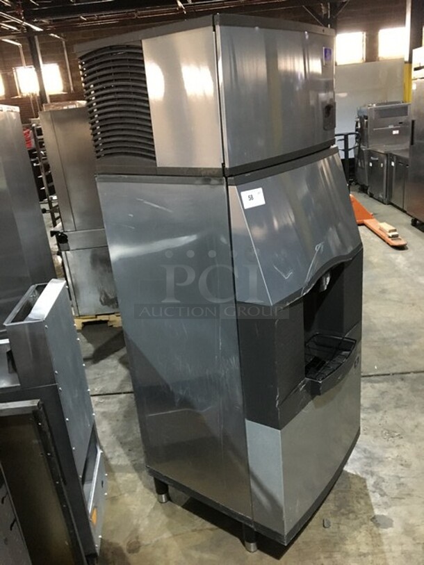 Manitowoc Commercial Ice Making Machine! With Ice Bin/Ice Dispenser! All Stainless Steel! Model ID0303W161 Serial 1120499835! 115V 1Phase! Ice Bin Model SPA310 610188490! 115V 1Phase! On Legs! 2 X Your Bid! Makes One Unit! - Image 3 of 9