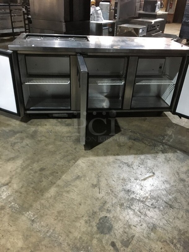 True Commercial Refrigerated Sandwich Prep Table! With Right Side Prep Area! With 3 Doors Underneath Storage Space! Model TSSU7208 Serial 7296097! 115V 1Phase! - Image 6 of 10