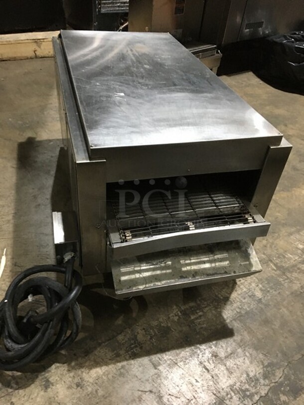 Star Holman Commercial Countertop Conveyor Toaster! All Stainless Steel! Model QT14B Serial COQT0807B0002! 208V 1Phase! On Legs! - Image 3 of 8