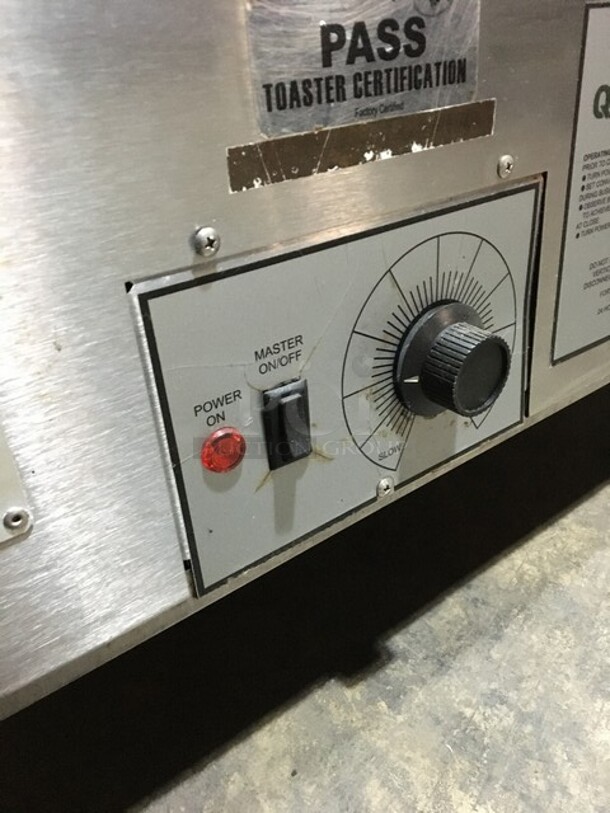 Star Holman Commercial Countertop Conveyor Toaster! All Stainless Steel! Model QT14B Serial COQT0807B0002! 208V 1Phase! On Legs! - Image 6 of 8
