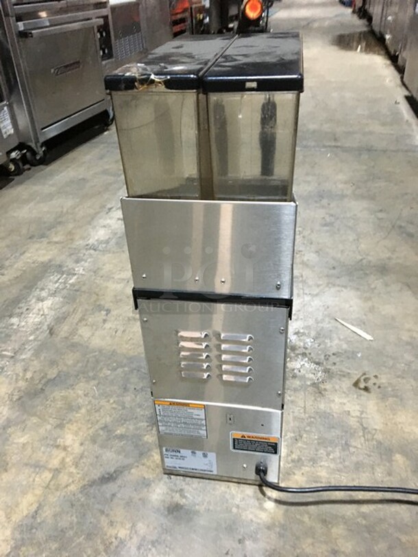 Bunn Commercial Countertop Dual Coffee Bean Grinder! All Stainless Steel! Model MHG Serial MHG0016803! 120V 1Phase! - Image 3 of 10