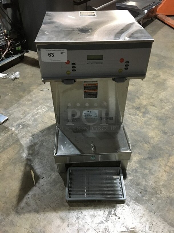 Bunn Commercial Countertop Dual Coffee Brewing Machine! All Stainless Steel! Model DUALSHDBC Serial DUAL191736! 120/208V 1Phase!