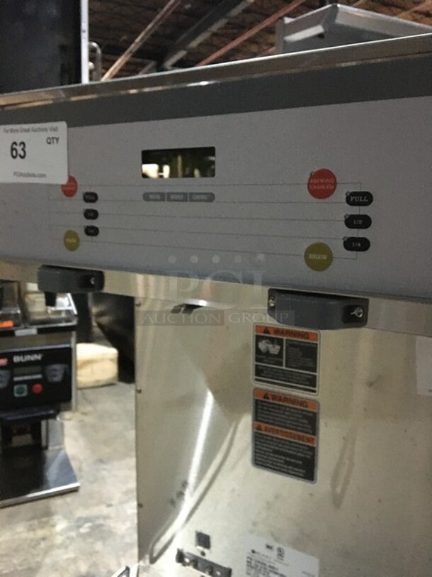 Bunn Commercial Countertop Dual Coffee Brewing Machine! All Stainless Steel! Model DUALSHDBC Serial DUAL191736! 120/208V 1Phase! - Image 7 of 8