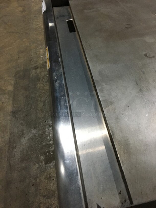 APW Wyott Commercial Countertop Electric Powered Flat Griddle! With Back & Side Splashes! All Stainless Steel! Model EG36I Serial 120871307015! 208/240V 1/3 Phase! On Legs! - Image 6 of 9