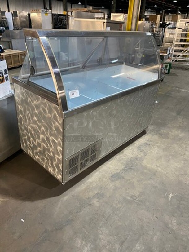 NICE! Commercial Refrigerated Ice Cream Dipping Cabinet! With Sneeze Guard! With 2 Rear Access Doors! - Image 3 of 12