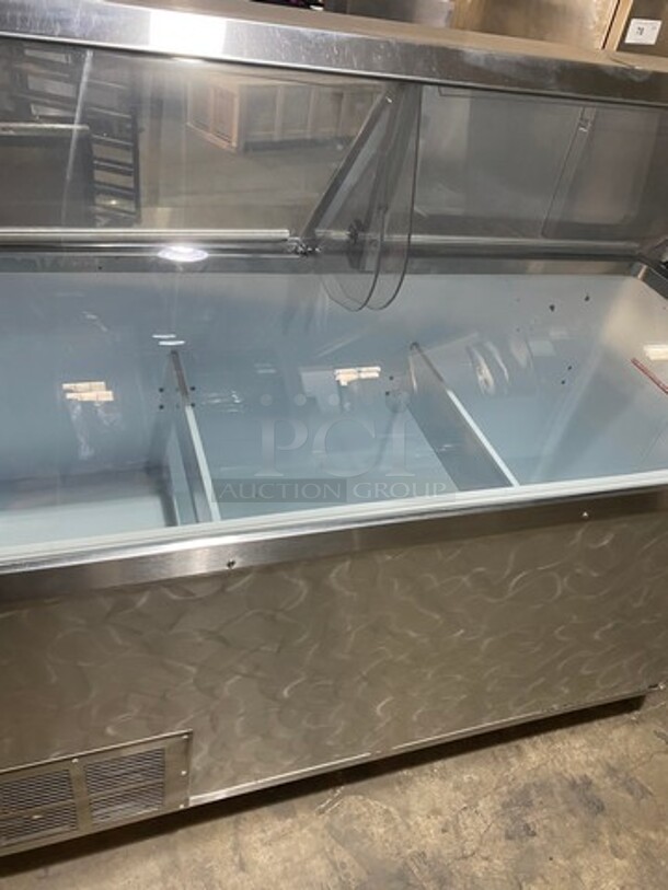 NICE! Commercial Refrigerated Ice Cream Dipping Cabinet! With Sneeze Guard! With 2 Rear Access Doors! - Image 4 of 12