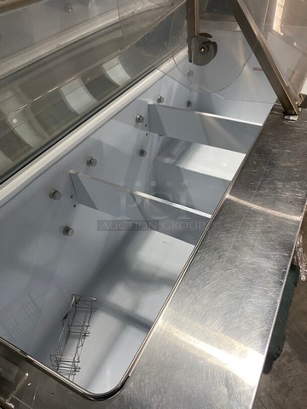 NICE! Commercial Refrigerated Ice Cream Dipping Cabinet! With Sneeze Guard! With 2 Rear Access Doors! - Image 9 of 12