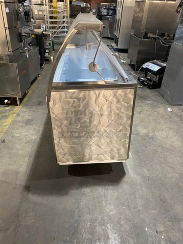 NICE! Commercial Refrigerated Ice Cream Dipping Cabinet! With Sneeze Guard! With 2 Rear Access Doors! - Image 10 of 12