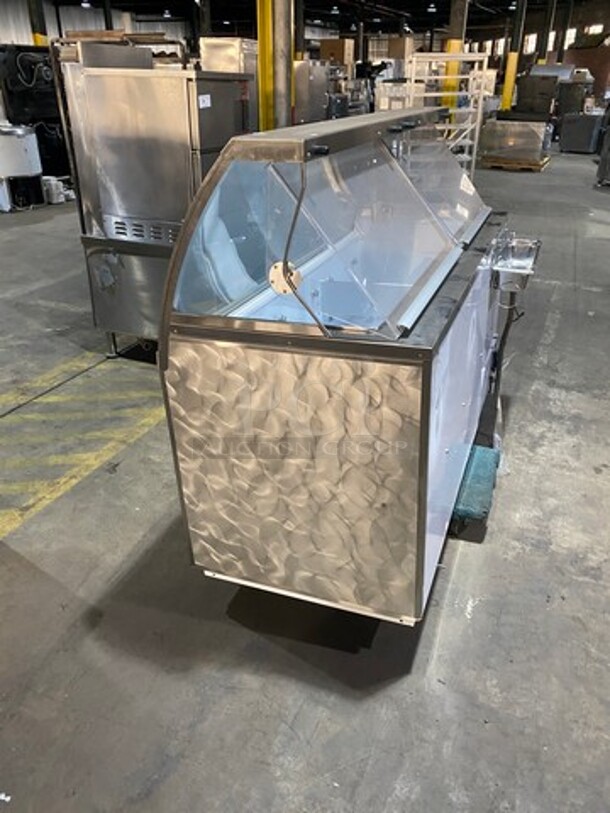 NICE! Commercial Refrigerated Ice Cream Dipping Cabinet! With Sneeze Guard! With 2 Rear Access Doors! - Image 11 of 12