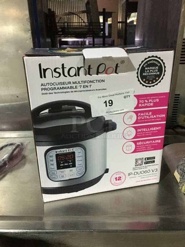 Instant Pot Countertop Electric Pressure Cooker! All Stainless Steel! Model IPDUO60V3! 120V! - Image 12 of 12
