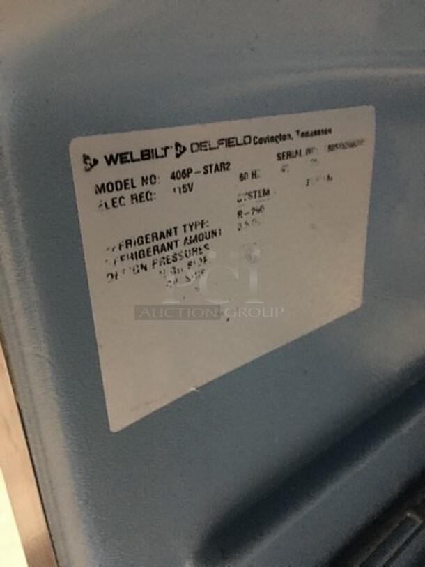 Delfield Commercial Single Door Lowboy/Work Top Cooler! All Stainless Steel! Model 406PSTAR2! 115V 1Phase! - Image 7 of 8