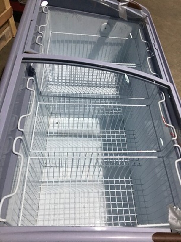 Omcan Commercial Ice Cream Display Freezer Showcase! With 2 Sliding Top Doors! Model XS360YX Serial CA91356120803000062! 115V! - Image 5 of 9