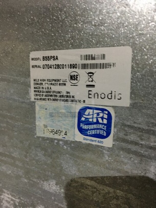 WOW! Manitowoc Commercial Ice Making Machine! With Ice-O-Matic Ice Bin! All Stainless Steel! Model B55PSA Serial 07041280011890! 2 X Your Bid! Makes One Unit! On Legs! - Image 8 of 9